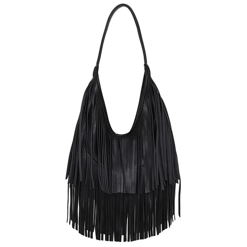 Long Tassels Women Handbag Fashion Shoulder Bags for Ladies Hand Bag Soft PU Leather Casual Hobos Armpit Bag Female Tote
